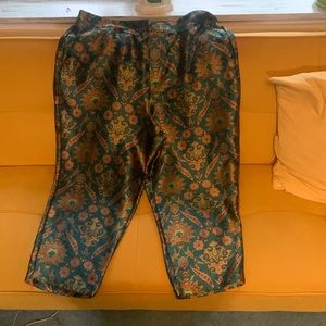 Anthropologie brocade patterned pants